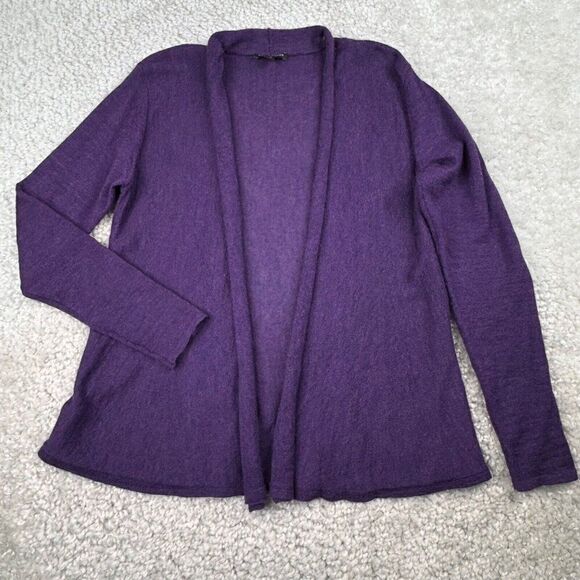Eileen Fisher Baby Alpaca Cardigan Sweater Purple - Picture 1 of 7